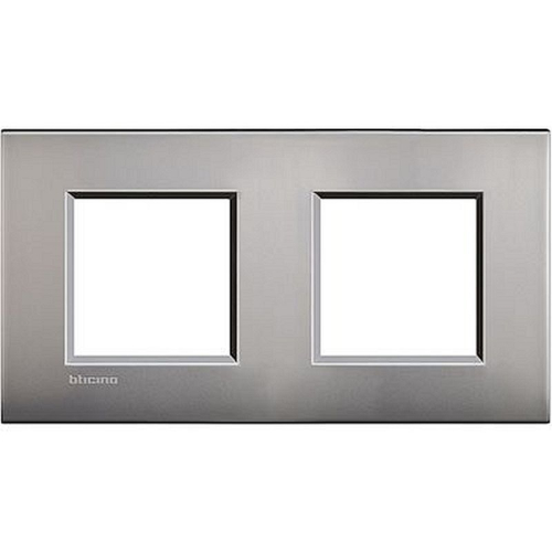 Plaque Livinglight Air Brillant 2+2 modules - Nickel mat-LNE4802M2NK-8005543501528-BTICINO