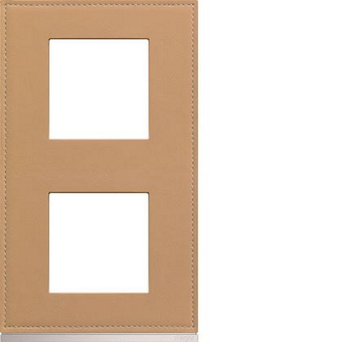 Plaque gallery 2 postes verticale 71mm matiere cord leather-WXP5142-3250617194440-HAGER