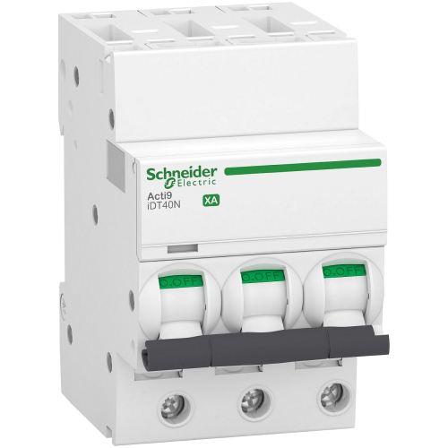 Acti9 iDT40N XA - disjoncteur modulaire - auto/vis 3P C 10A 6000A/10kA-A9PA4310-3606489568634-SCHNEIDER ELECTRIC FRANCE