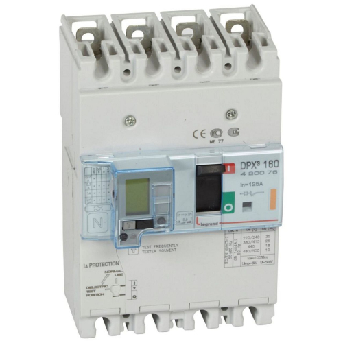 Disjoncteur magnétothermique différentiel DPX³160 Icu 25kA 400V~ - 4P - 125A-420076-3245064200769-LEGRAND