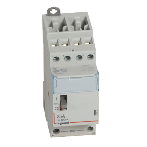 Contacteur de puissance CX³ bobine 230V~ - 4P 250V~ - 25A - 4F - 2 modules-412551-3245064125512-LEGRAND