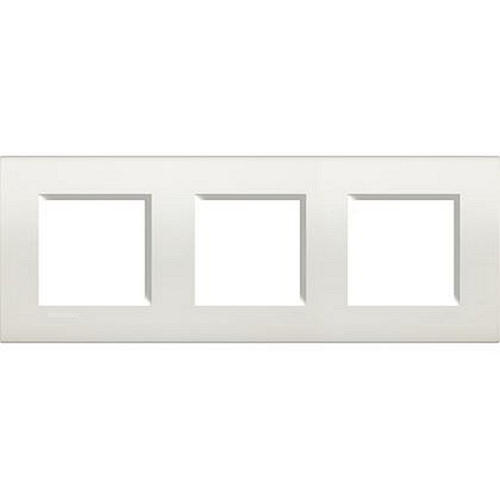 Plaque Livinglight Neutre 2+2+2 modules horizontal ou vertical - Blanc-LNA4802M3BI-8005543430866-BTICINO