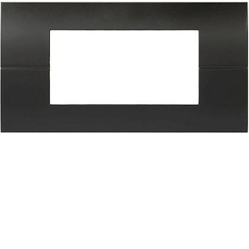 Systo plaque horizontale entraxe 71 4 modules Noir-WS414N-3250617114141-HAGER