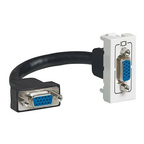 Prise HD 15 femelle préconnectorisée Mosaic 1 module - blanc-078777-3245060787776-LEGRAND