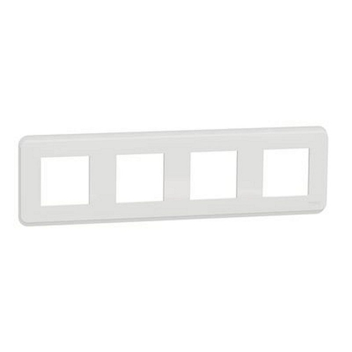 Unica Pro - plaque de finition - Blanc - 4 postes-NU400818-3606489456504-SCHNEIDER ELECTRIC FRANCE