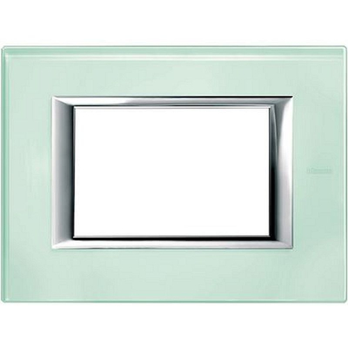 Plaque rectangulaire Axolute Verre 3 modules - Cristal-HA4803VKA-8012199758510-BTICINO