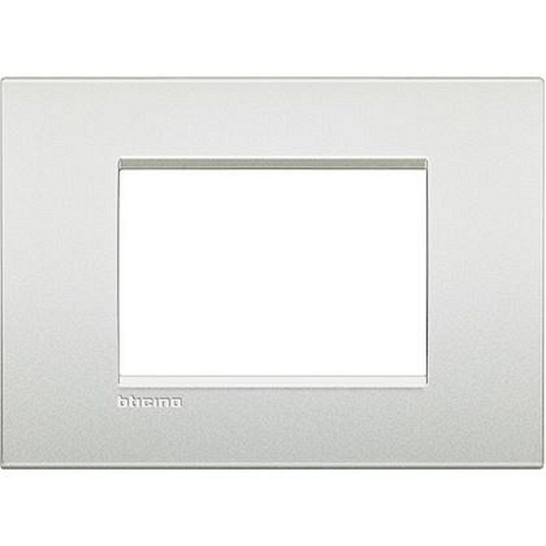 Plaque Livinglight Air Neutre 3 modules - Perle blanche-LNC4803PR-8005543422250-BTICINO