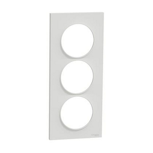 Odace Styl, plaque Blanc 3 postes verticaux entraxe 57mm-S520716-3606480318467-SCHNEIDER ELECTRIC FRANCE