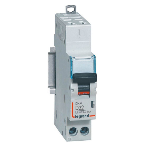 Disjoncteur DNX³ 4500 - auto/auto - U+N 230V~ 32A - 4,5kA - courbe D - 1 module-406812-3414970518361-LEGRAND