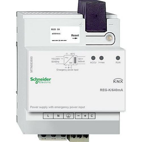 KNX - alimentation - 640mA avec entrée d'alimentation auxiliaire-MTN683890-3606485100258-SCHNEIDER ELECTRIC FRANCE