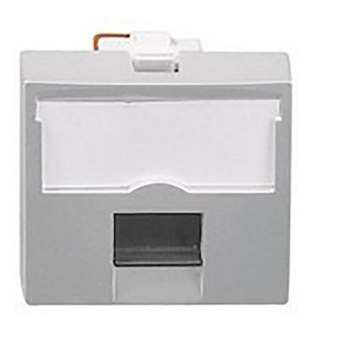 Prise RJ45 catégorie 6 Logix - 8 contacts UTP - 2 modules - Alumnic RAL 9016-49367-3233620493670-PLANET WATTHOM