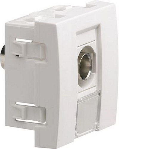 Systo prise BNC traversante  2 modules Blanc-WS273-3250617082730-HAGER