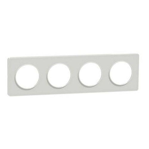 Odace Touch, plaque Translucide Blanc 4 postes horiz./vert. entraxe 71mm-S520808R-3606480320750-SCHNEIDER ELECTRIC FRANCE