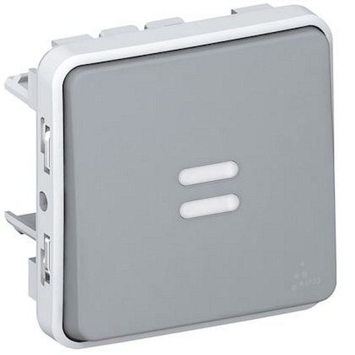 Interrupteur ou va-et-vient lumineux Plexo composable IP55 10AX 250V - gris-069513-3245060695132-LEGRAND