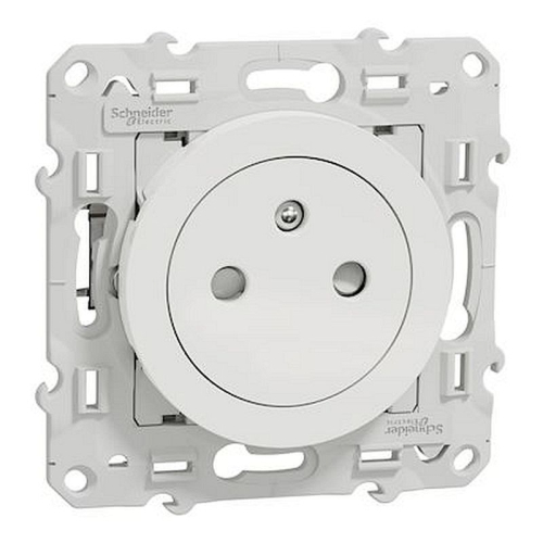 Odace - Prise de courant 2P+T affleurante - Blanc - avec griffes-S525052-3606481043771-SCHNEIDER ELECTRIC FRANCE