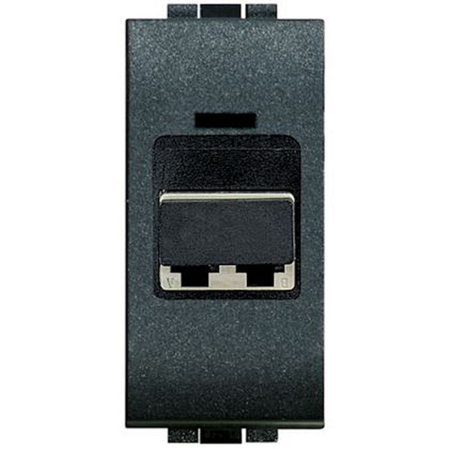 Connecteur d'accouplement pour fibre optique Livinglight - Anthracite - 1 module-L4268LC-8012199788944-BTICINO