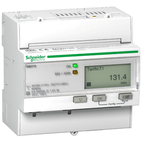 Acti9 iEM - compteur d'énergie tri - 63A - multi-tarif - MID-A9MEM3115-3606480481505-SCHNEIDER ELECTRIC FRANCE