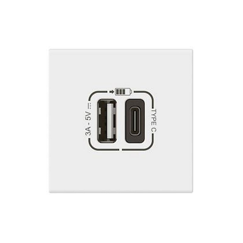 Chargeur USB Type-A + USB Type-C 3A 15W Mosaic Link 230V - 2 modules blanc-077570L-3414971577367-LEGRAND