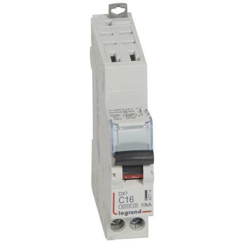 Disjoncteur DX³ 6000 - auto/vis - U+N - 230V~ - 16A - 10 kA - courbe C - 1M-407714-3245064077149-LEGRAND