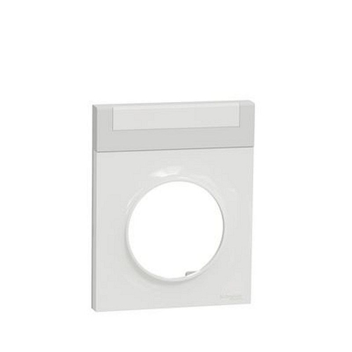 Odace Styl Pratic, plaque Blanc avec porte etiquette 1 poste-S520732-3606480319686-SCHNEIDER ELECTRIC FRANCE