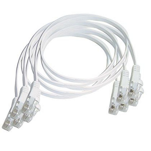 Lot de 5 cordons plats RJ45 FTP Lg 0,2 m-Q165-3660835151659-MICHAUD