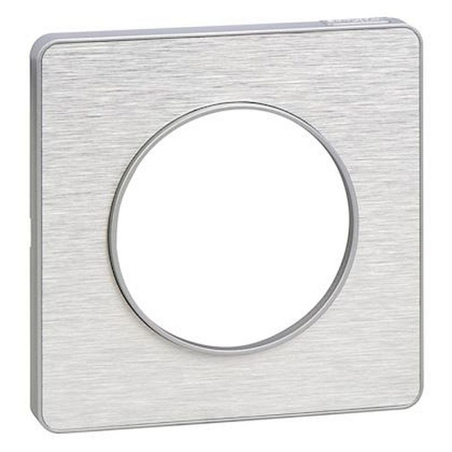 Odace Touch, plaque Aluminium brossé avec liseré Alu 1 poste-S530802J-3606480391736-SCHNEIDER ELECTRIC FRANCE