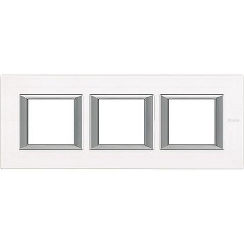 Plaque rectangulaire Axolute Verre 2+2+2 modules horizontal - Verre blanc-HA4802M3HVBB-8012199980126-BTICINO