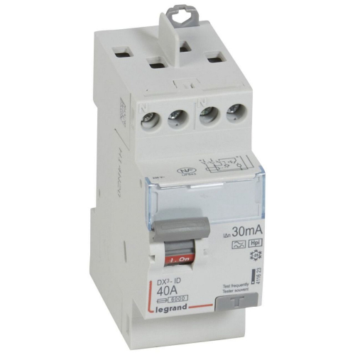 Interrupteur différentiel DX³-ID haut/haut vis - 2P 230V~ 40A typeF 30mA - 2 mod-411623-3245064116237-LEGRAND