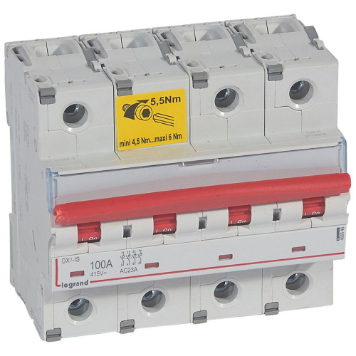 Interrupteur-sectionneur DX³-IS à déclenchement 4P 400V~ - 100A - 6 modules-406546-3245064065467-LEGRAND