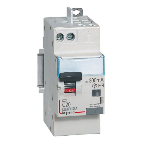 Disjoncteur diff DX³ 6000 -vis/auto-U+N 230V~-20A-typeAC-300mA courbe C - 2M-410834-3414970518422-LEGRAND