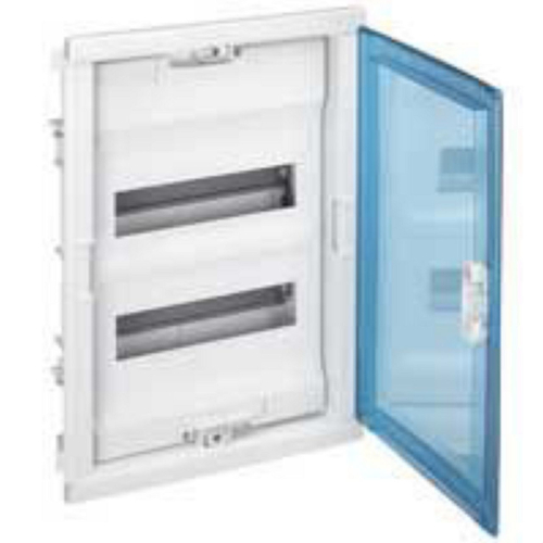 Coffret modulaire encastré 2 rangées 24+4 mod porte isolante galbée transparente-001522-3245060015220-LEGRAND