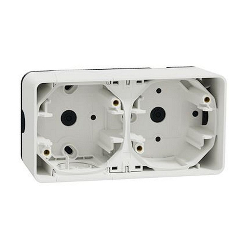 Mureva Styl - Boîte 2 postes horizontale - saillie - IP55 - IK08 - blanc-MUR39914-3606480789878-SCHNEIDER ELECTRIC FRANCE