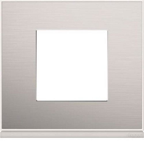 Plaque gallery 1 poste placage aluminium-WXP2002-3250617195171-HAGER