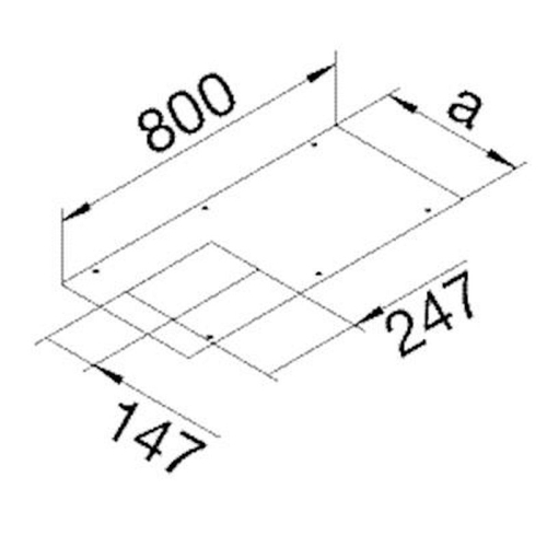 Couvercle BKW500 découp. E04-BKA500800E04-4012002236536-HAGER