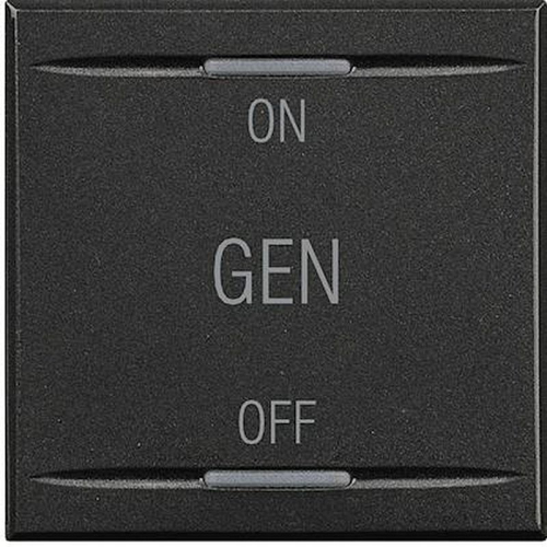 Manette Axolute symbole ON , OFF et GEN 2 modules - Anthracite-HS4911/2AF-8012199744124-BTICINO