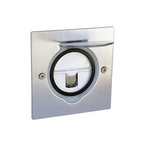 Prise de sol simple RJ45 catégorie6 FTP avec platine carrée - inox brossé-089761-3414971485631-LEGRAND