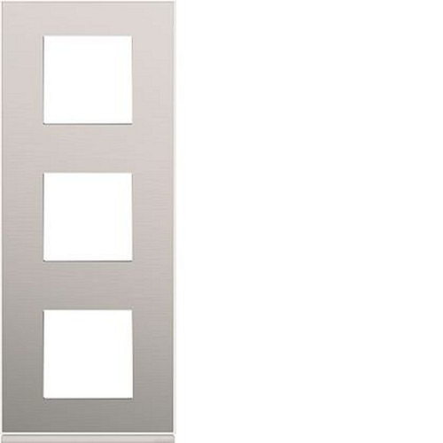 Plaque gallery 3 postes verticale 71mm placage aluminium-WXP2043-3250617195294-HAGER