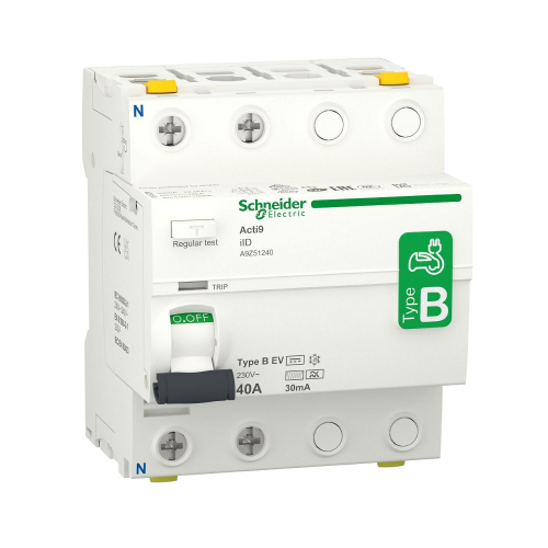 Acti9 iID - interrupteur différentiel - 2P - 40A - 30mA - type B - EV - 230V-A9Z51240-3606489567248-SCHNEIDER ELECTRIC FRANCE