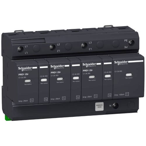 Acti9 - parafoudre PRD1 25r débrochable - 3P+N - 350V - report signalisation-16332-3606480060427-SCHNEIDER ELECTRIC FRANCE