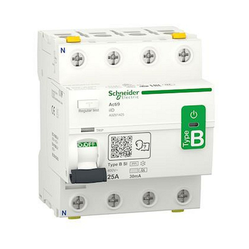 Acti9 iID - interrupteur différentiel - 4P - 25A - 30mA - type B - SI - 400V-A9Z61425-3606489502690-SCHNEIDER ELECTRIC FRANCE