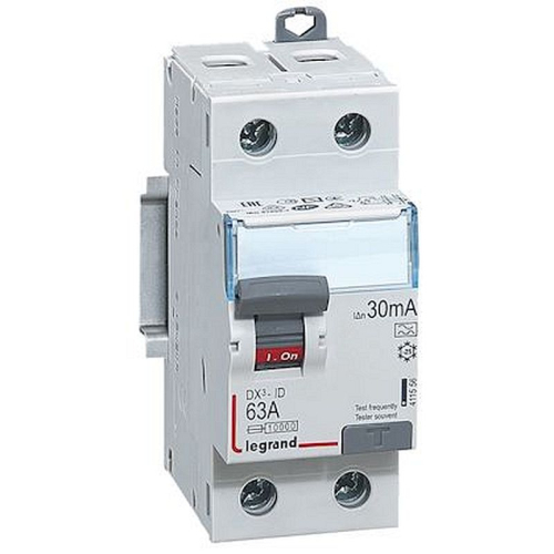 Interrupteur différentiel DX³-ID haut/bas vis - 2P 230V~ 63A typeA 30mA - 2 mod-411556-3245064115568-LEGRAND