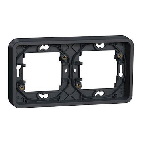 Mureva Styl - Cadre 2 postes horizontal - encastré - IP55 - IK08 - gris-MUR34101-3606480790034-SCHNEIDER ELECTRIC FRANCE