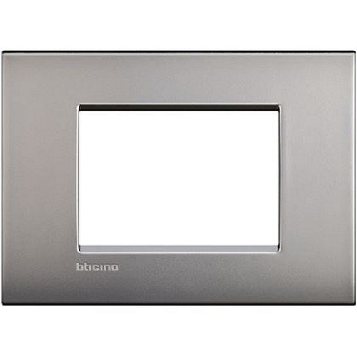 Plaque Livinglight Air Brillant 3 modules - Nickel mat-LNC4803NK-8005543422175-BTICINO