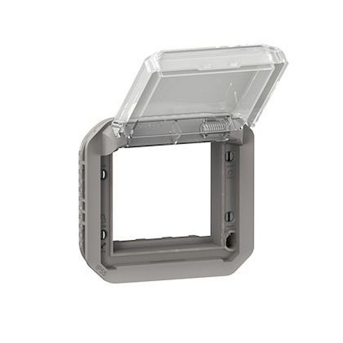 Adaptateur Plexo à volet transparent pour Mosaic - composable gris-069580L-3414971879362-LEGRAND