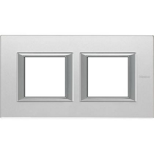 Plaque rectangulaire Axolute Verre 2+2 modules horizontal - Miroir dépoli-HA4802M2HVSA-8012199959016-BTICINO