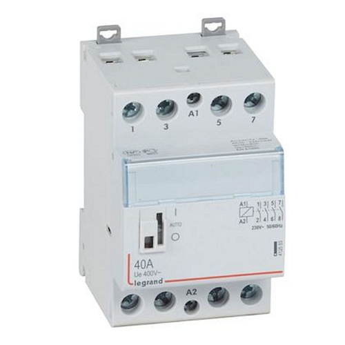 Contacteur de puissance CX³ bobine 230V~ - 4P 250V~ - 40A - 4F - 3 modules-412553-3245064125536-LEGRAND