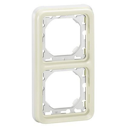 Support plaque étanche 2 postes verticaux Plexo composable IP55 - blanc-069696-3245060696962-LEGRAND