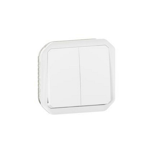 Commande double interrupteur ou poussoir Plexo composable blanc-069625L-3414971880344-LEGRAND