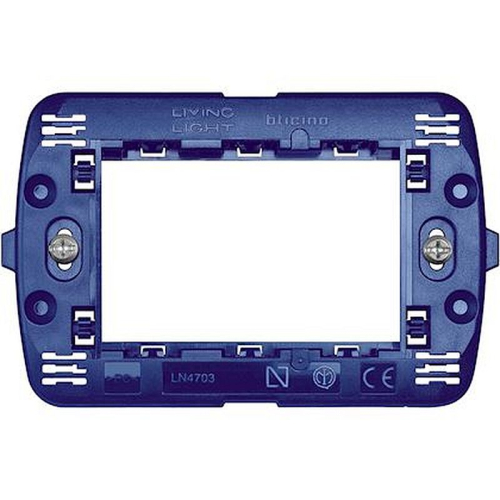 Support de fixation à vis pour plaques Livinglight 3 modules-LN4703-8012199974750-BTICINO