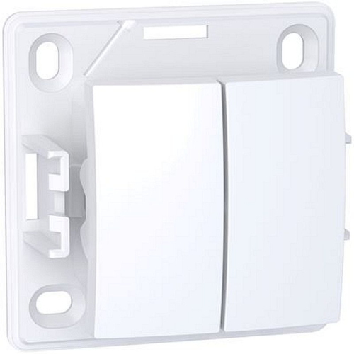 Alréa, Double poussoir O F, blanc polaire-ALB61083P-3606480705731-SCHNEIDER ELECTRIC FRANCE